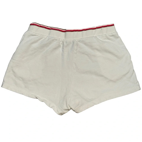 Tommy Hilfiger White Sport Cotton Running
Shorts Women's M Red Stripe Waistband - Picture 2 of 7